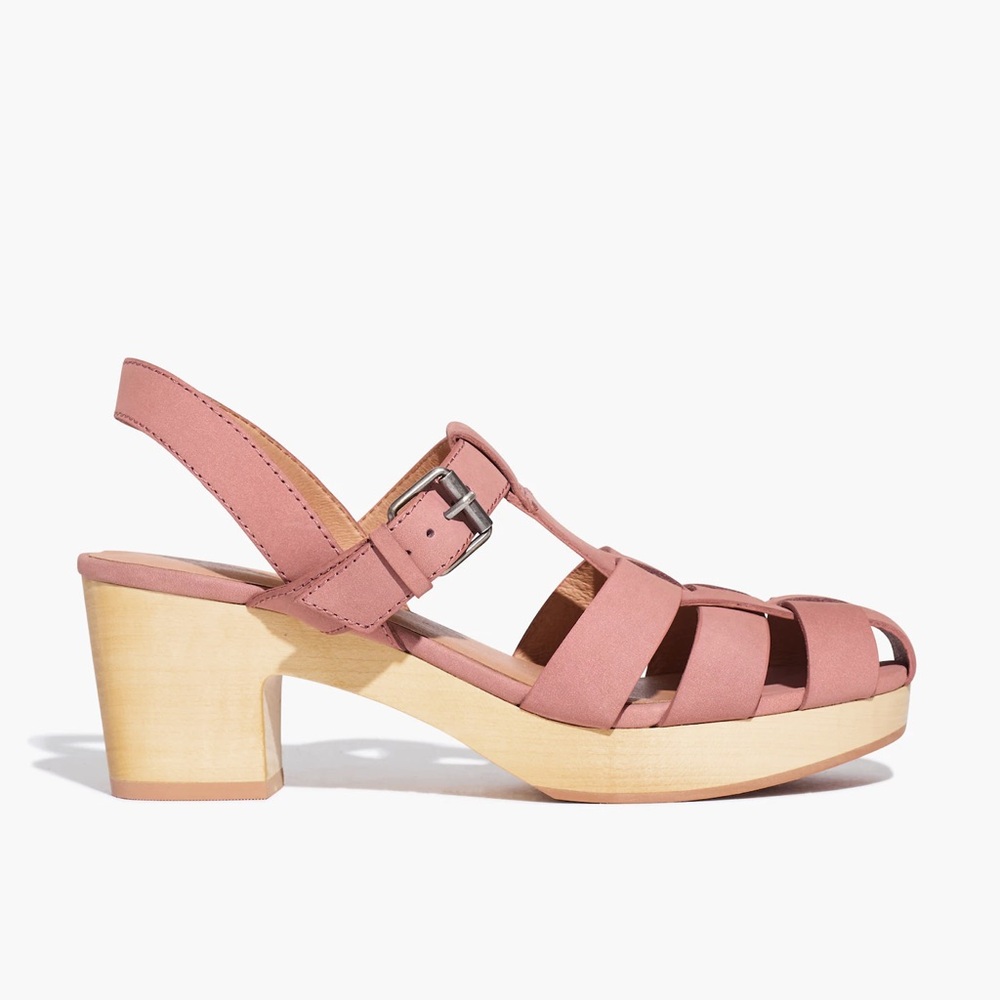 Madewell The Fisherman Sandal Clog in Nubuck Leather
